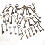 Quantity of antique keys- longest 14.5cm