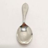 Sterling silver caddy spoon initialled to handle 10.5cm & 17g - with angled bowl(?)