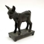 1923 bronze 'Junges Böckerl' of a Kid (Young goat) by Fritz Koelle (1895-1953) - 11cm high