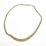 8ct marked 333 gold graduated fancy link 40cm chain - 11.9g - SOLD ON BEHALF OF THE NEW BREAST