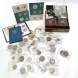 Qty of mostly GB coins inc boxed 1951 KGVI crown + some foreign (inc Hong Kong) - SOLD ON BEHALF