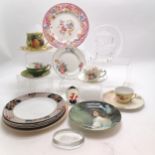 Qty of ceramics t/w 2 x glass paperweights & a Yamamoto glass dish (20.5cm diameter)