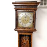 Dutch Walnut and marquetry inlaid longcase clock, by Ben Child London, 225 cms in height, 49 cms