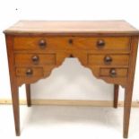 Antique Mahogany low boy, with 4 short and 1 long drawer, 78 cms wide, 43 cms deep, 73 cms high