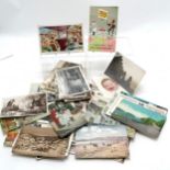 Quantity of vintage and antique post cards incl. Shell Motor Spirit advertising card, Zephyr Car