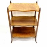 Mahogany 3 tier whatnot 36cm x 55cm x 82cm high