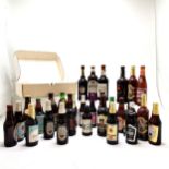 Large collection of bottled real ale to include Bass, Exmoor gold, Barbar etc.