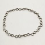 Silver fancy link 40cm necklace / chain - 42.8g
