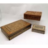3 x boxes inc 2 middle eastern (both with slight losses - largest 30cm x 20cm x 6cm)