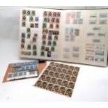 Stockbook of mostly mint commonwealth stamps inc 1967 GB part sheet of Christmas stamps with missing