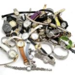 Large quantity of fashion watches for spares and repairs incl. FCUK purple strap, green strap OTW