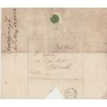 1833 letter sent by Captain William King the superintendent of packets at Falmouth & commander of