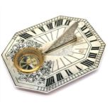Silver hallmarked Butterfield designed pocket sundial 44mm x 58mm - In good used condition