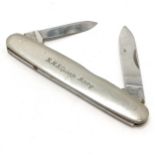 Queen Mary 2 bladed penknife by E Blyde & Co Ltd., Sheffield - 16cm fully opened ~ both blades