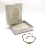Christan Dior gold tone 38cm necklace in original retail box with silk liner ~ slight discolouration