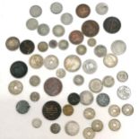 Quantity of various coins inc silver