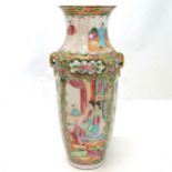 Chinese canton vase converted for a lampbase - 26cm