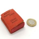 Miniature Mignon English-Italian dictionary containing 12000 words - 4.9cm x 3.3cm