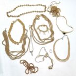 Qty of gold tone jewellery inc necklaces etc - SOLD ON BEHALF OF THE NEW BREAST CANCER UNIT APPEAL