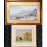 Framed 1946 watercolour painting of Springtime, Fryerning Rectory by Leonard D Womersley (frame 39cm