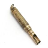 Unusual antique telescopic dip pen in gilt metal 11cm long extended- has wear to the gilding