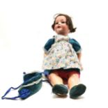Armand Marseille china headed doll- 996- missing 1 tooth, chip to 1 finger and has pen marks to