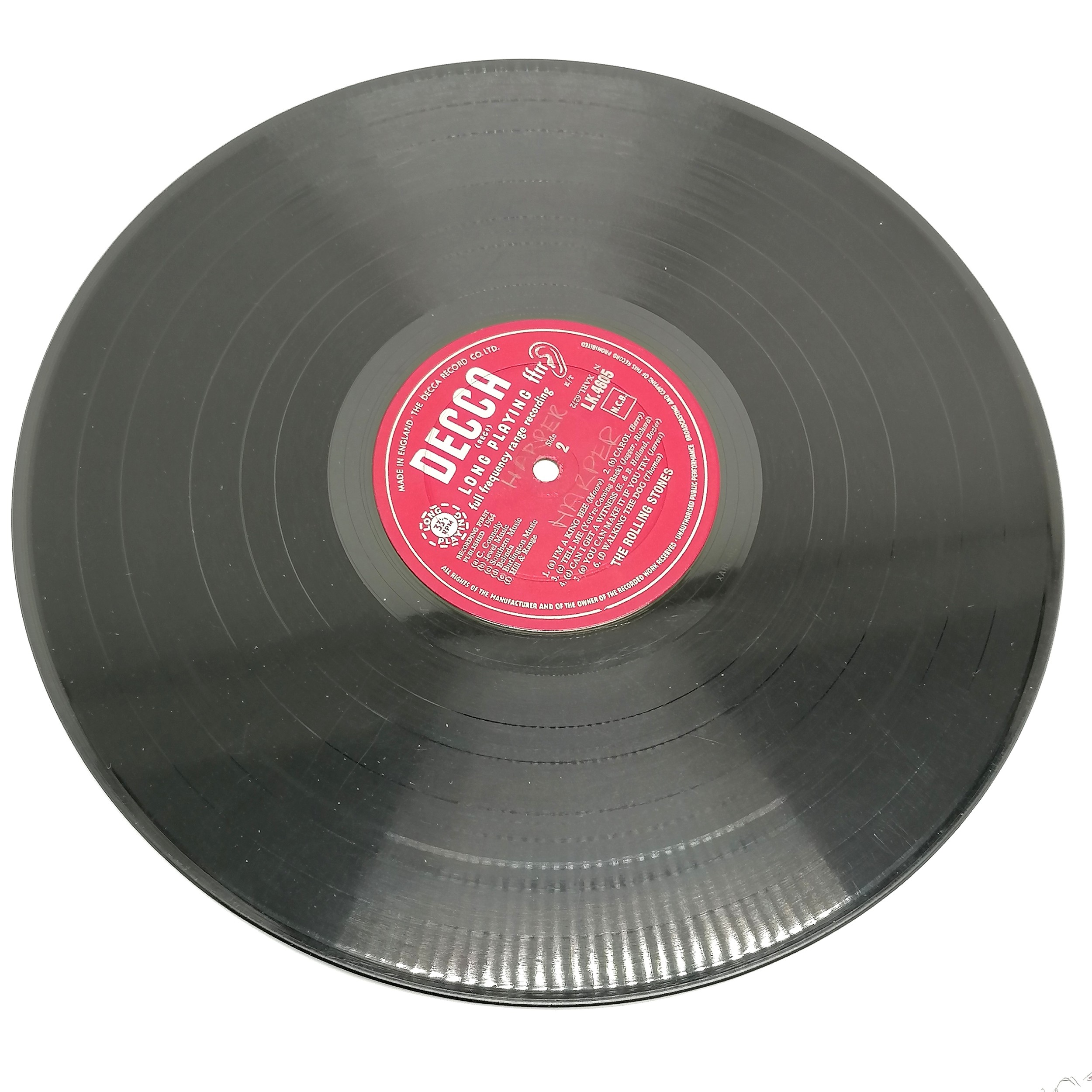First album (1964) of the Rolling Stones by Decca MONO LK 4605 ~ the vinyl has a red/silver Decca ' - Image 4 of 4