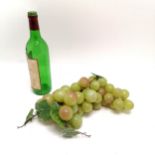 Bunch of vintage plastic grapes on a vine - 44cm long