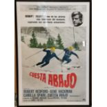 Paramount Cuesta Abajo (Downhill Racer) framed film poster 82 cm x 118 cm