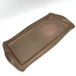 Keswick School of Industrial Arts Art Nouveau copper tray - 59cm x 29cm and has some dents and needs
