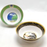 2 Royal Worcester Art Deco Collection bowls- Morning River & Lazy Days both 25cm diameter and with