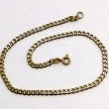 9ct marked gold filed curb link 23cm bracelet - 3.6g - SOLD ON BEHALF OF THE NEW BREAST CANCER