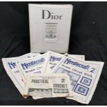 Dior Forever book in French, including copies of invites etc, t/w 5 needlework magazines.