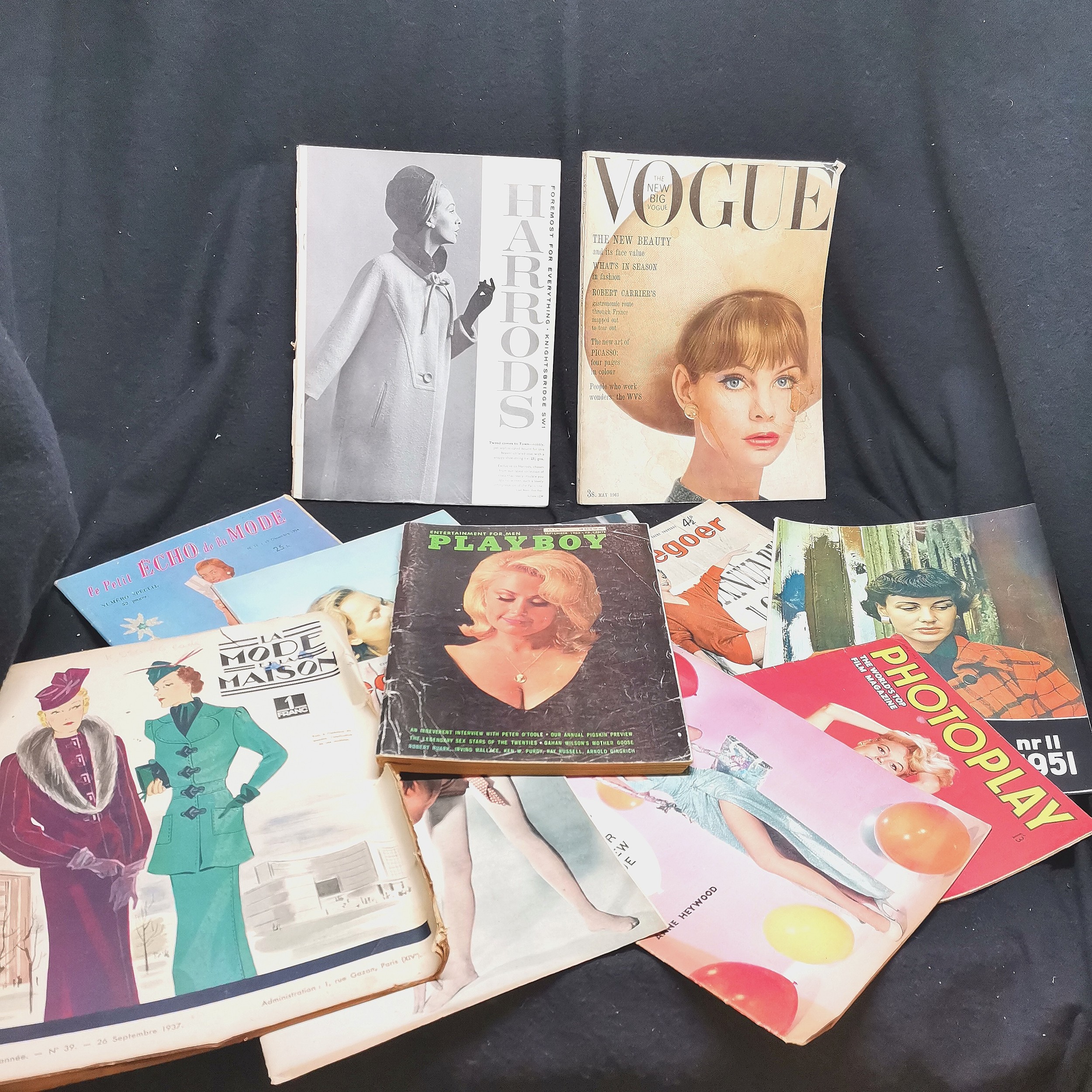 1930`s/1960`s various vintage magazines, including Vogue and Echo de la mode.