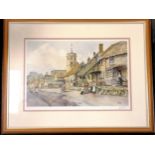 Eric Sturgeon hand signed Old South Petherton framed print from ltd ed of 350 - 76cm x 60cm & has no