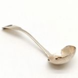 Antique (1770) Irish britannia standard silver ladle - 14cm & 25g ~ slight dents to bowl otherwise