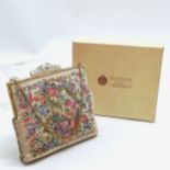 Maria Stransky petit-point evening bag in original box (18cm x 16cm x 5cm) ~ in virtually unused