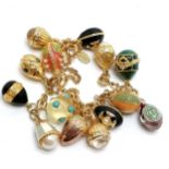 Joan Rivers faberge style egg (x 14) bracelet