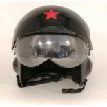 Aviation flying helmet marked F16-2008 in used condition