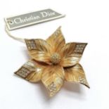 Christian Dior flower brooch with original tag - 61mm across