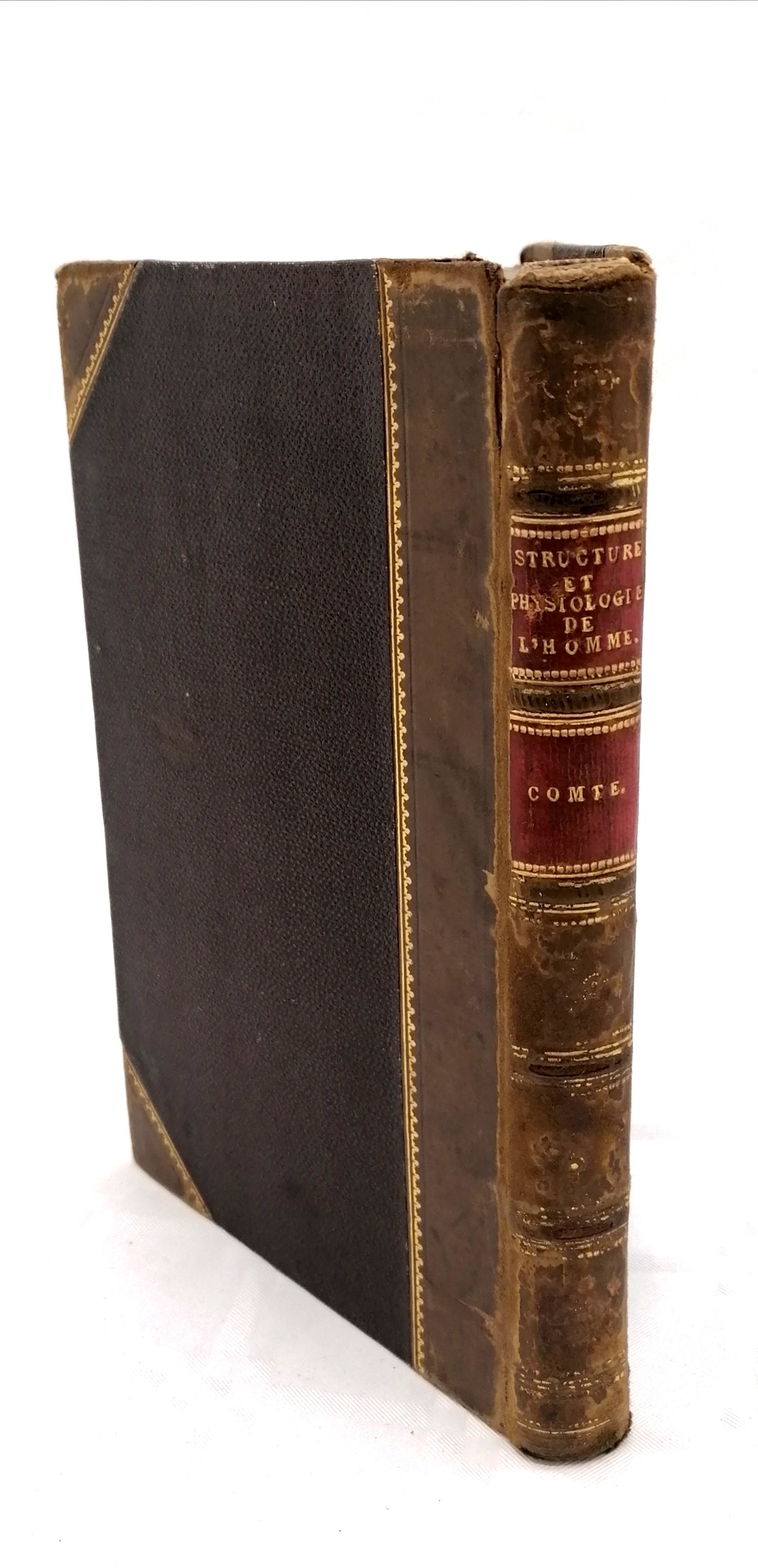 1877 French book 'Structure et Physiologie de l'homme' by Achille Comte (1802-66) complete with 6