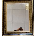 Good quality mirror with cushioned frame depicting chinoiserie detail - 66cm x 56cm