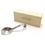 Georg Jensen silver marmalade / conserves spoon #41 (10cm & 18.9g) in original box (slight a/f)