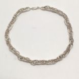 Sterling silver fancy link neckchain with 'για Ασήμι 925' Cyprus quality mark by CAO - 38cm & 71g