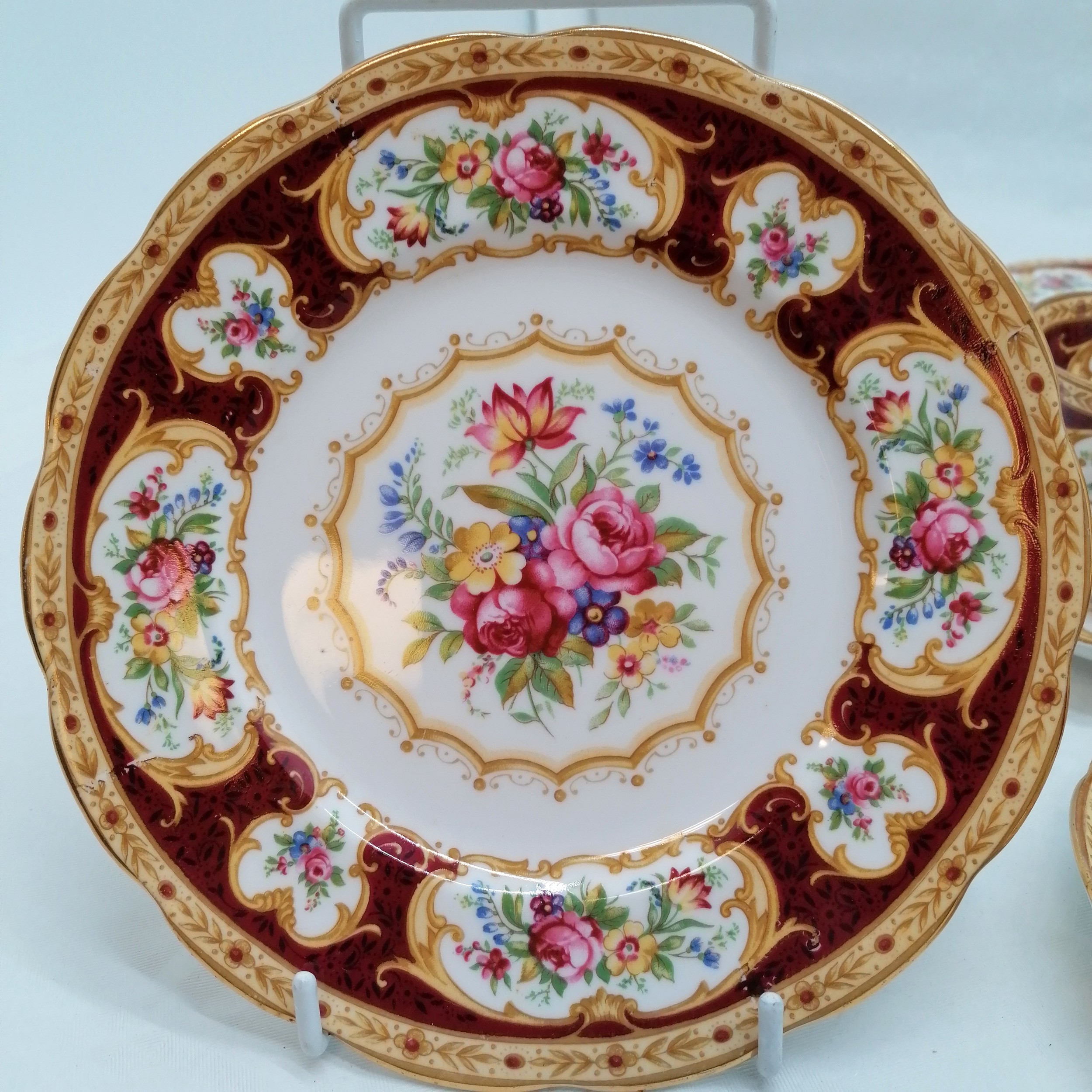 Royal Albert Tea service in the Lady Hamilton pattern, 1 cup missing, in good used condition, t/w - Image 2 of 4