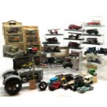 Lesser & Pavey tractor t/w qty of mostly boxed cars / fire engines etc inc Atlas, Models of