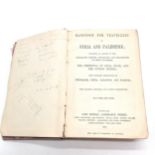 1875 book - Murrays Handbook for travellers in Syria and Palestine with maps and plans ~ spine and