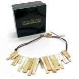Joan Rivers XV classics collection necklace with gold tone planished detail in original box