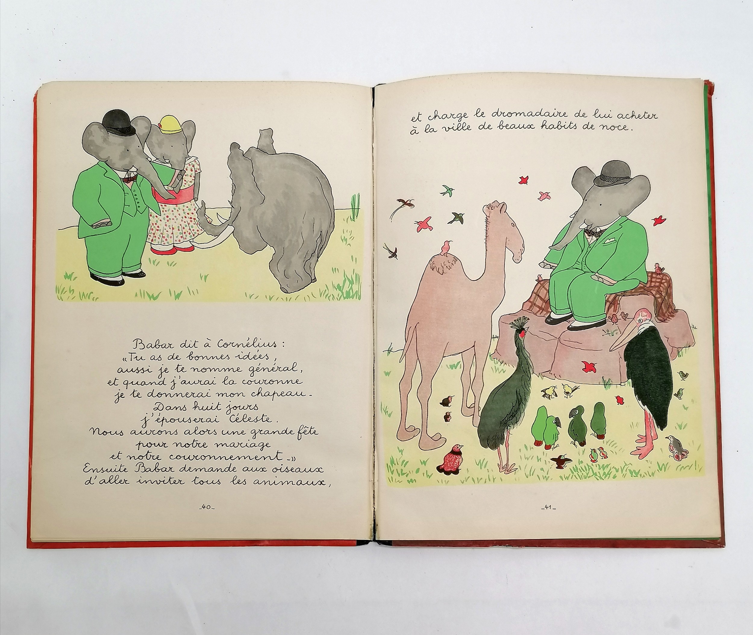 1931 book Histoire de Babar le petit elephant by Jean de Brunhoff (1899-1937) - has some water - Image 6 of 10