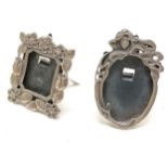 2 miniature silver marked photograph frames 4.5cm high